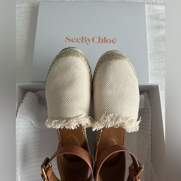 See by Chloe ♡ Leather Ankle Strap Glyn Espadrille - Picture 11 of 12